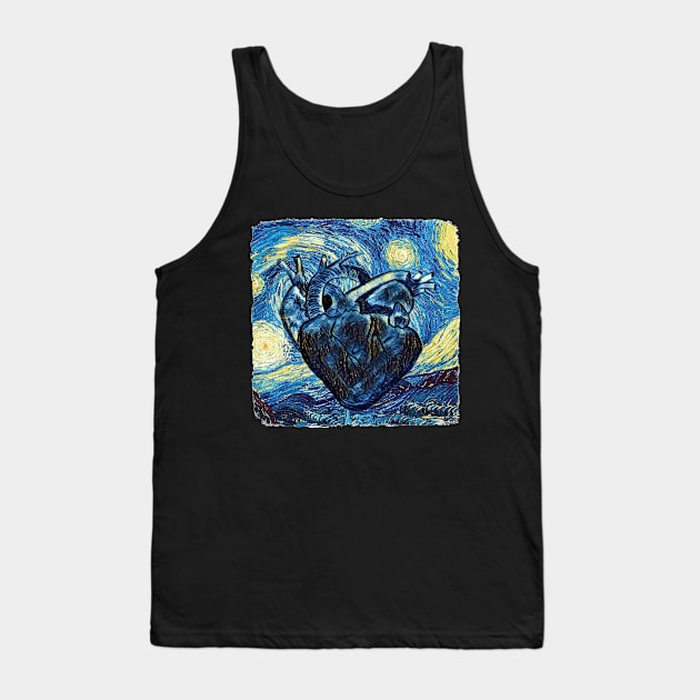 Heart Van Gogh Style Tank Top by todos